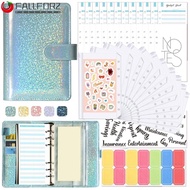 AFALLFOR Binder Budget Stationery Office A6 Size 6 Hole Cash Envelopes Binder Pockets Cash Book