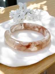 櫻花瑪瑙手鐲 瑪瑙手鐲 貓爪鐲 貓鐲稀有冰透紅綠硃砂大圈口63