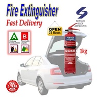 PTP FIRE EXTINGUISHER/ SETSCO CERTIFIED / 1KG/ 2KG/ 4KG/6KG/ 9KG/ COVERS CLASS A AND B FIRE/ 5 YEARS WARRANTY