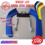 A Pair Of WINGLET BUMPER DIFFUSER UNIVERSAL Car BUMPER BUMPER LIPS