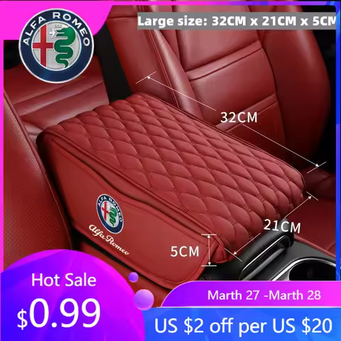 For Alfa Romeo Car Armrest Box Height Increase Pad Storage Bag For Alfa Romeo STELVIO Giulia 159 Giu