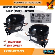 [READY STOCK]Donper R CMP-K270CZ1 Compressor | R134a | 1/3HP | 270W | Medium Duty |  Chiller / Displ