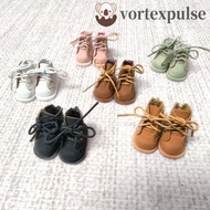 VORTEXPULSE 1pair Bjd Doll Shoe, Black Brown Cute Outfit Doll Leather Shoes Boots, Doll Accessories 