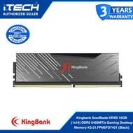 Kingbank SoarBlade KRXB 16GB (1x16) DDR5 6400MT/s Gaming Desktop Memory K5.01.FPM5FD7401 | Black