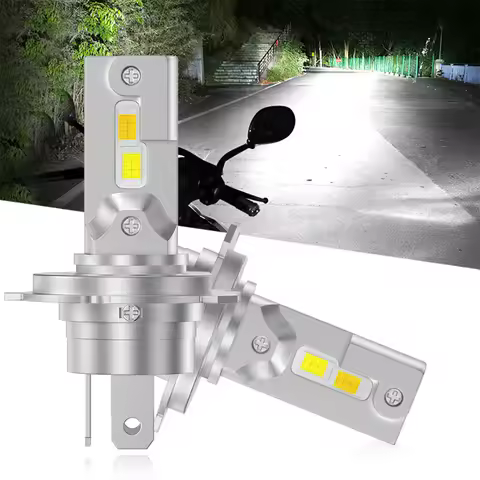 1pcs H4/P15D/BA20D H6 LED Bulbs Motorcycle Headlight 6000K High/Low Beam Light 24SMD CSP LED Bulb Wh