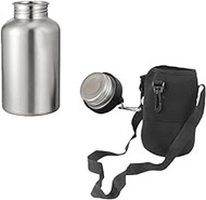 1Set Protector Bag Hook Sports Drink Water Bottle with 2L Stainless Steel Wide Mouth Drinking Water Bottle Outdoor Travel Kettle Commemoration Day