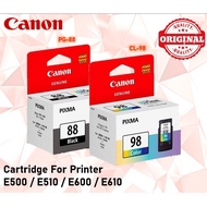 Canon PG-88 Black Ink / CL-98 Color Ink Cartridge for Printer E500 / E510 / E600 / E610