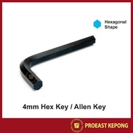 4mm Kunci Allen / Hex Sepana ( lengan pendek )/ Allen Key / Hex Key / Hex Wrench (Short Arm) -10 pcs