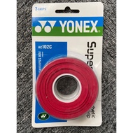 【Ready Stock】Yonex Grip AC102C (3pcs in 1 Roll / Pack) Yonex Super Grap Synthetic Overgrip Tennis Gr