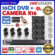 HIKVISION HIKVISION 5MP 16-CHANNEL CCTV Ultra HD CCTV 16CH DVR + Camera Package P2P View phone suppo