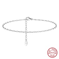 Kemstone S925 Sterling Silver Anklet Silver Gold Plated Anklet Jewelry for Women