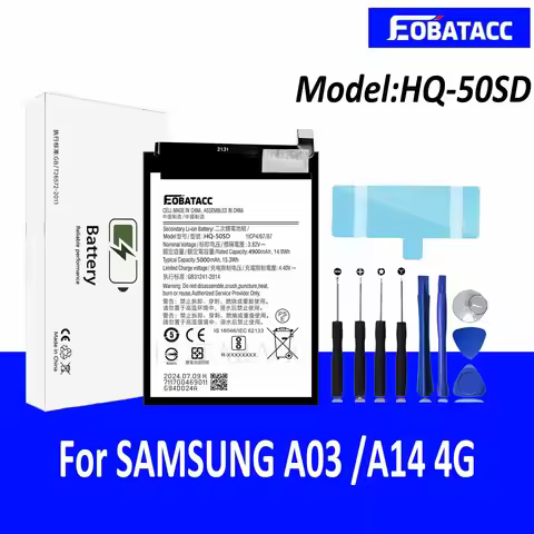 2026 YEARS EOTABACC 100% New High Quanlity Battery HQ-50SD For Samsung A03 /A14 4G Battery +Tools