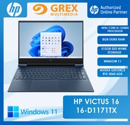 HP VICTUS 16-D1171TX GAMING LAPTOP (I5-12500H,8GB,512GB SSD,16.1" FHD 144Hz,RTX3060 6GB,WIN11) FREE BACKPACK