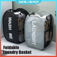 Foldable Laundry Basket Extra Large Mesh Dirty Clothes Storage Box Folding Cloth Organizer Bakul Baj