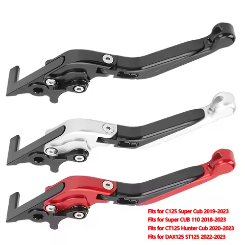 New Folding Brake Levers T6063 CNC Aluminum Foldable Brake Handle Levers for C125 Super Cub Super CU