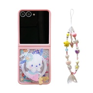 เคสโทรศัพท์ลายการ์ตูน Sanrio มีขายึดแบบแม่เหล็กสำหรับ Samsung Galaxy Z Flip 5 6 Z Flip6 ZFlip 6 ZFli