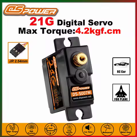 DSPOWER 21G Metal Gear Digital Waterproof Servo for 1/12 1/14 1/16 RC Car Drone Robot Hyper Go 14209