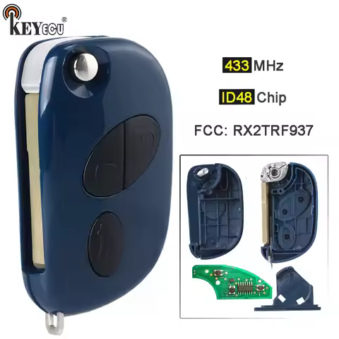 KEYECU ASK 433MHz ID48 Chip FCC ID: RX2TRF937 Smart Remote Key Fob for Maserati GranTurismo Quattrop
