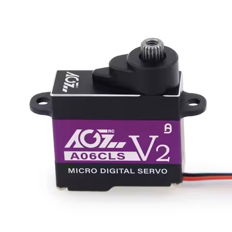 AGFRC A06CLS Aluminum Case 7g Titanium Gear 2.2KG 0.066Sec Super Fast Programmable Micro Servo for M