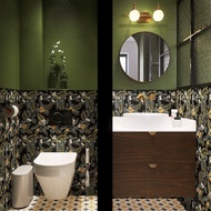 Vannet French Retro Toilet Tile Morandi Micro Cement Tile Bathroom Kitchen Toilet Wall Tile Floor Ti