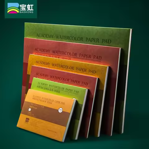 Baohong 100% Cotton Watercolor Paper Pad A5/A4/A3/32k/16k 20Sheets 300g Water Color Paper Block Arti
