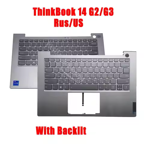 US RU Keyboard for Lenovo ThinkBook 14 G2 ARE ITL ThinkBook 14 G3 ITL 14 G3 ACL Palmrest Topcase Wit