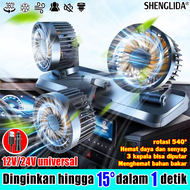 Dinginkan 50°dalam 1 detik⭐SGLA Kipas Angin Mobil interior Kipas tiga kepala 24v/12v Rotasi 540° 3