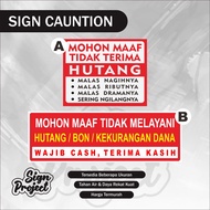 No Debt Stickers / No Debt Stickers No Debt / Nunggak Stickers / No need to be prohibited / No sesbo