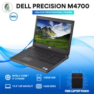 Dell Precision M4700 i7-3740QM | 16GB RAM 128GB SSD | Quadro K1000M 2GB | CAD Workstation Windows 10