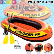 INTEX 58331 1.85M / 58332 2.11M / 58329 / 58354 Explorer Inflatable Double Kayak Canoe Float Boat Bo