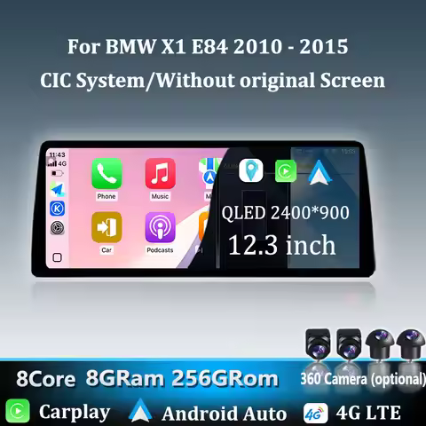 Android 16 Wireless Carplay AUTO GPS NAVI Car Video Players For BMW X1 E84 2010 - 2015 Years CIC Sys