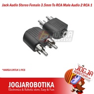 3.5mm Female Stereo Audio Jack To RCA Male Audio 2 RCA 1