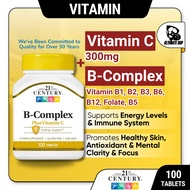 21st Century, B Complex Plus Vitamin C, Energy Support, Vitamin Supplement, 100 Tablets