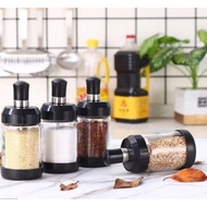GLASS SPICE BOTTLE MULTIPURPOSE SPICE BOTTLE KITCHEN SPICE BOTTLE FREE SPOON -DC