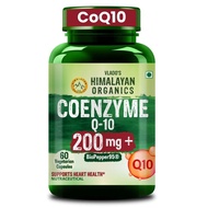 Vlado's Himalayan Organics CoQ10-200mg With BioPepper - 5mg, COENZYME Q-10 Supplement | High Absorpt