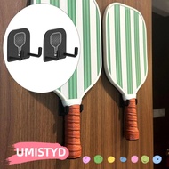 UMISTYDREAMUM9U 2Pcs Pickleball Rackets Holder, Aluminum Alloy Punch-Free Pickleball Paddle Wall Rac