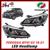 TYC (TAIWAN) PERODUA MYVI G3 2018 LED Headlamp RH LH Car Light LAMPU BESAR DEPAN KERETA BARU HIGH QU