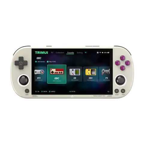 Trimui Smart Pro Handheld Game Console 4.96'' IPS Screen Linux System Joystick RGB Lighting Trimui R