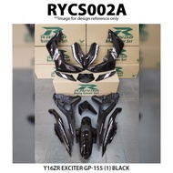 Rapido Coverset cover set (sticker Tanam) Y16ZR Exciter GP-155 (1) Black Y16 Y16Z