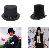 Mo* Short Brim Fedora Top Hat Victorian Age Magician Hat for Boy Men Adults Cap