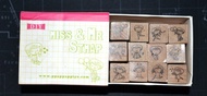 Stamp Motif Mr Miss DIY Satu Set Dekorasi Buku Craft