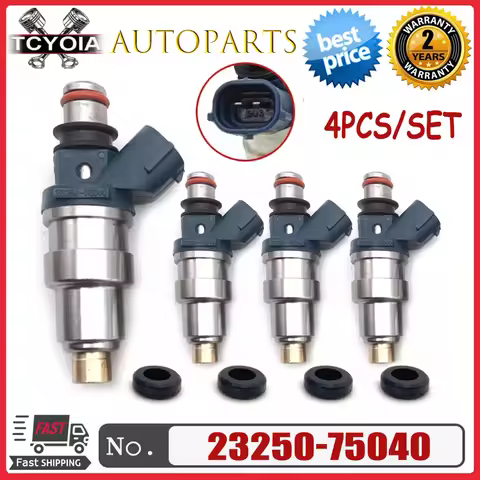 4x OEM Fuel Injector Nozzles 23250-75040 For Toyota Tacoma 2 Rzfe 2.4L-4L 4 Runner 1995-2000 23209-7