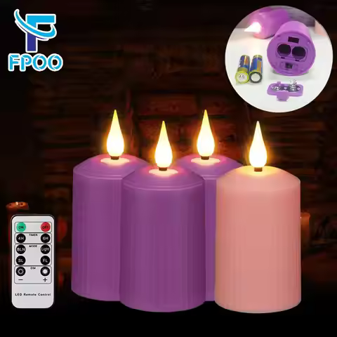 Led Candles Battery-operated Tea Light Timer Remote With Flickering Flames Led Light Christmas Home