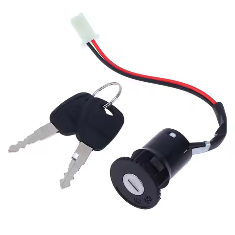 Wires Ignition Switch with 2 Keys On-Off Lock for Electrical Scooter ATV Pocket Bikes Motorcycle Mot