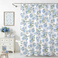 Lindameler Blue Floral Shower Curtain for Bathroom Blue Farmhouse Rustic Flowers Shower Curtain for 