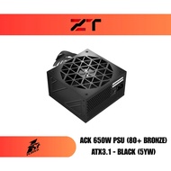 1STPLAYER ACK 650W / 750W PSU (80+ BRONZE) ATX3.1 - BLACK (5YW)