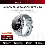 Aolon Tetra R4 Smart Watch AOD AMOLED Screen 24-Hour Health Monitoring Custom Wallpapers Sports Stra