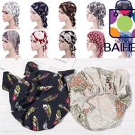 BAIHEE Turban Hat  Fashion Beanie Muslim Printed Headwear