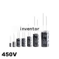 10pcs 450V Aluminum Electrolytic Capacitor 3.3UF 4.7UF 10UF 22UF 33UF 47UF 68UF 100UF 10UF