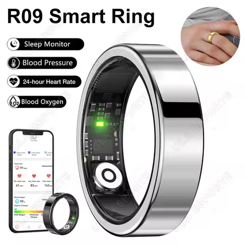 R09 Rings Women's Men Couple Health Monitor Steps Jring APP Smartring Electronics Devices Waterproof